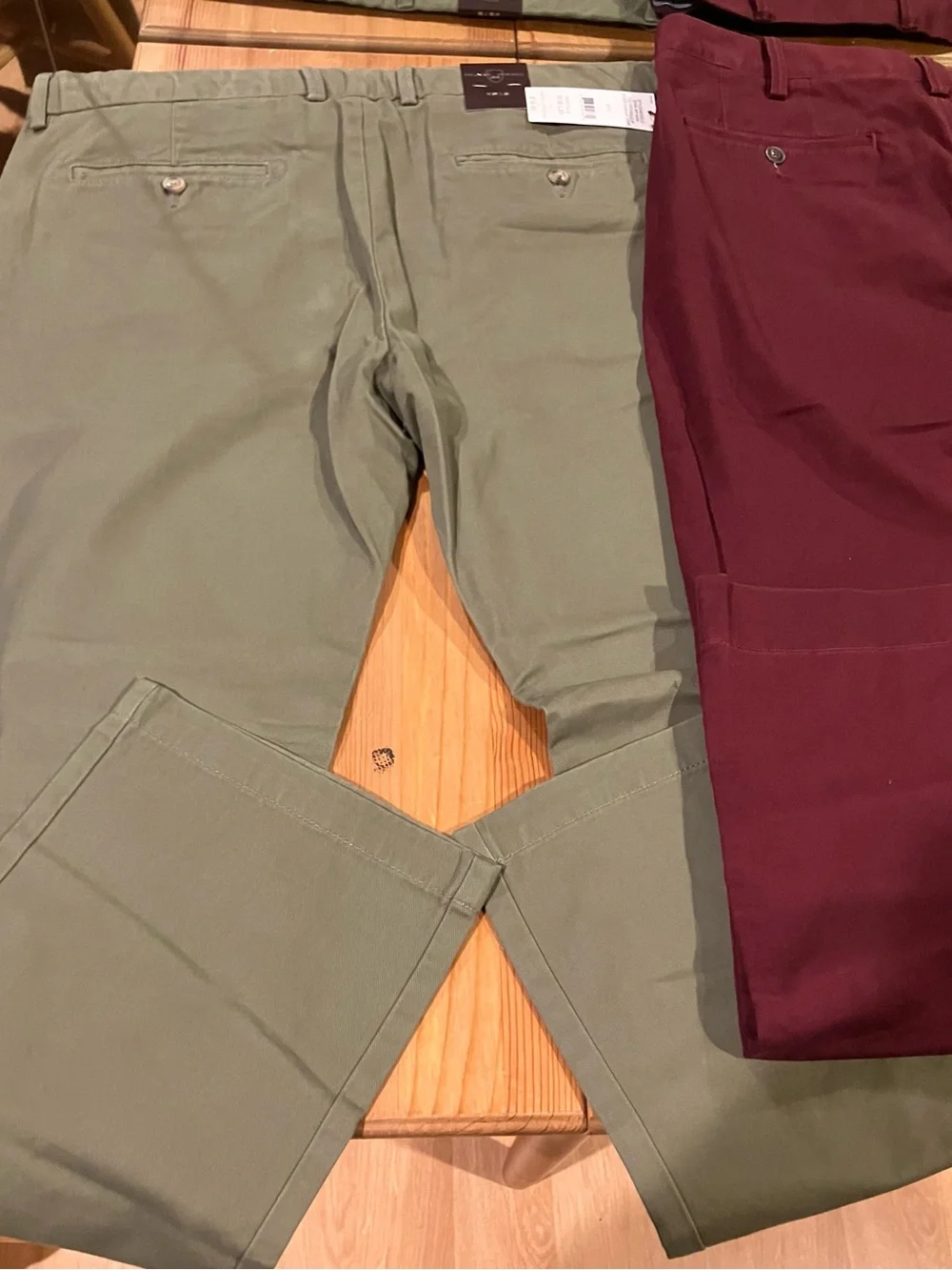 NWT Lot of 2 Men's Chinos - Black Brown 1826 Olive Green & Polo Ralph Ref 36/30